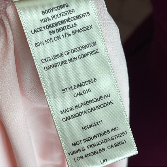 In Bloom by Jonquil pale pink nightgown size large - Picture 4 of 5